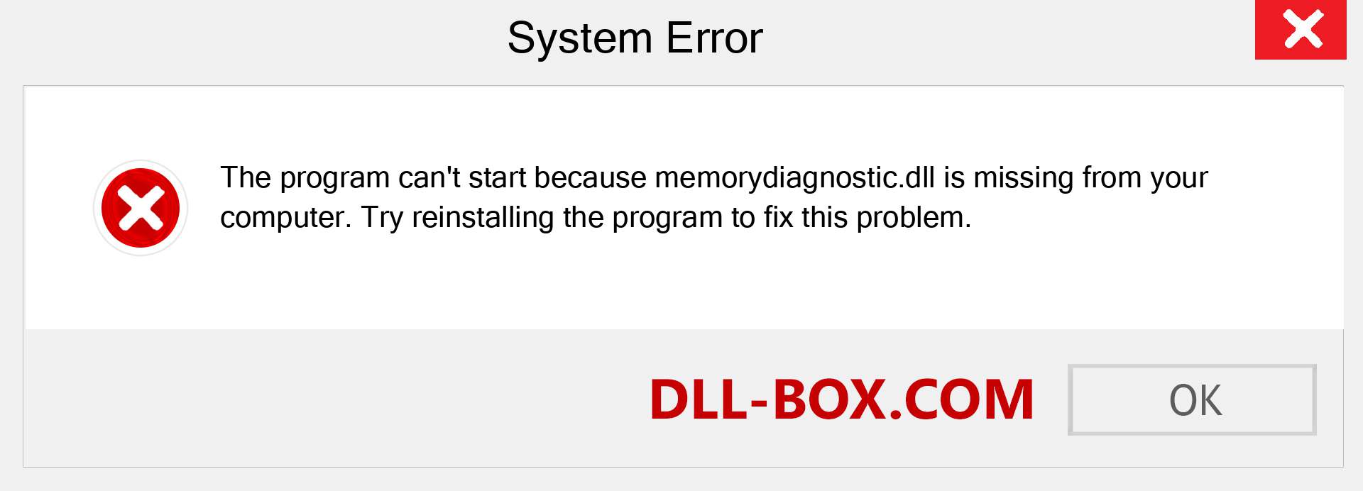  memorydiagnostic.dll file is missing?. Download for Windows 7, 8, 10 - Fix  memorydiagnostic dll Missing Error on Windows, photos, images